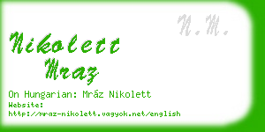 nikolett mraz business card