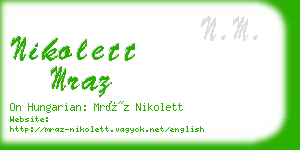 nikolett mraz business card